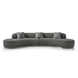 Whiteline Modern Living Perla Curved Sofa - SO2009F-WHT