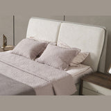 Whiteline Modern Living Romina Queen Bed in Light Grey Color - BQ2020P