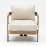 Whiteline Modern Living Sally 4 Piece Outdoor Lounge Set in Beige Color - COL2005