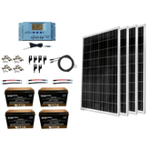 WindyNation 400 Watt Solar Panel Kit with 400ah AGM Battery New - SOK-400WP-P30L-400B
