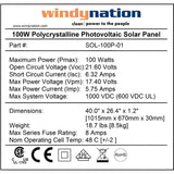 WindyNation Complete 300 Watt Solar Panel Kit with 1500W VertaMax Power Inverter for 12 Volt Battery Systems New - SOK-300WPI-15
