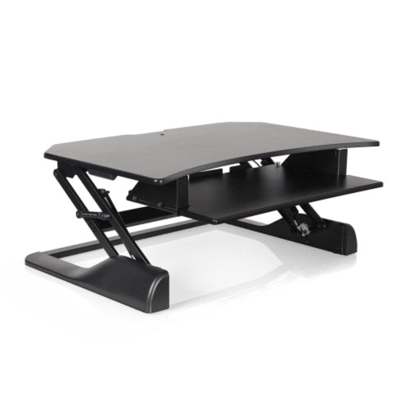 Innovative Winston 36" Wide Adjustable Corner Standing Desk Converter- Black