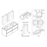 Blossom Valencia 48 Inch Bathroom Double Vanity - V8016 48 01D - Backyard Provider