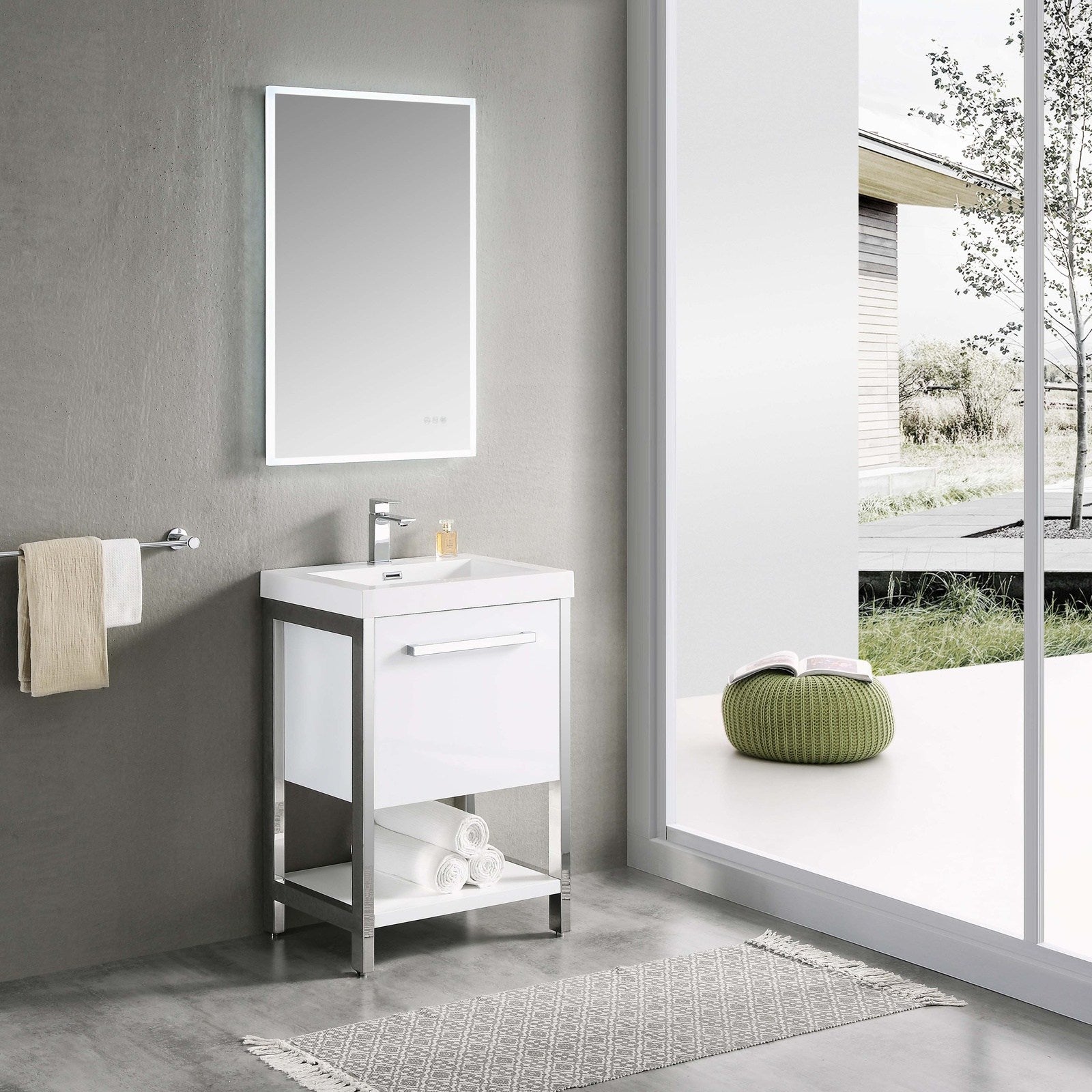 Blossom Bathroom Riga 24 Inch Bathroom Vanity - V8022 24 01 - Backyard Provider