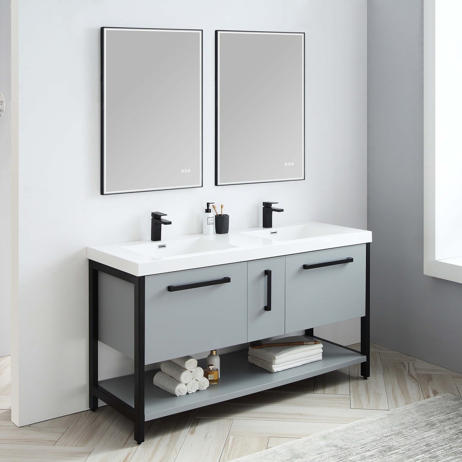Blossom Riga 60 Inch Bathroom Vanity - V8022 60 01 - Backyard Provider