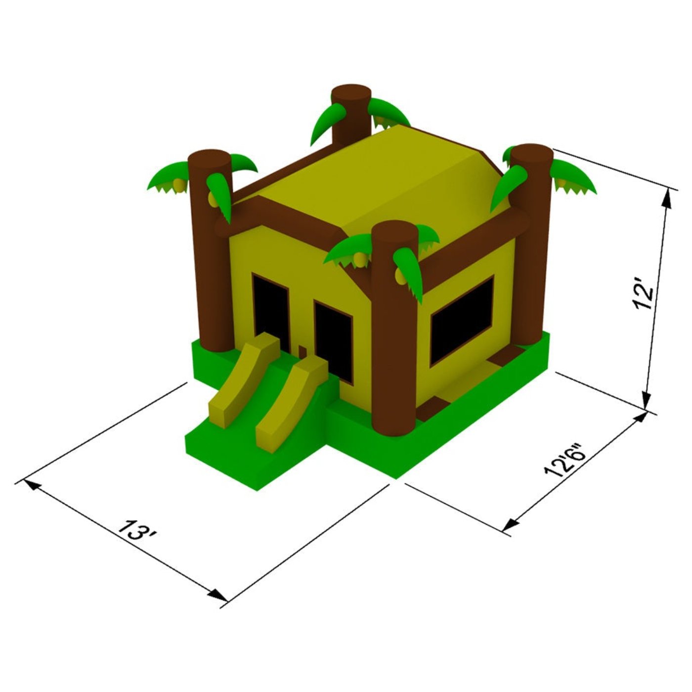 Commercial Jungle Bounce House by Inflatable HQ - Backyard Provider