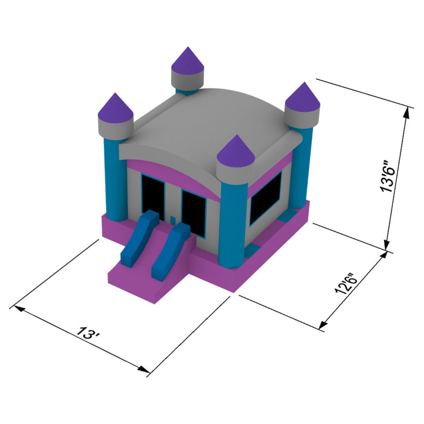 Commercial Castle Bounce House by Inflatable HQ - Backyard Provider