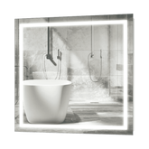 Krugg Icon 36" X 36" LED Bathroom Mirror w/ Dimmer & Defogger | Large Square Lighted Vanity Mirror ICON3636 - Backyard Provider