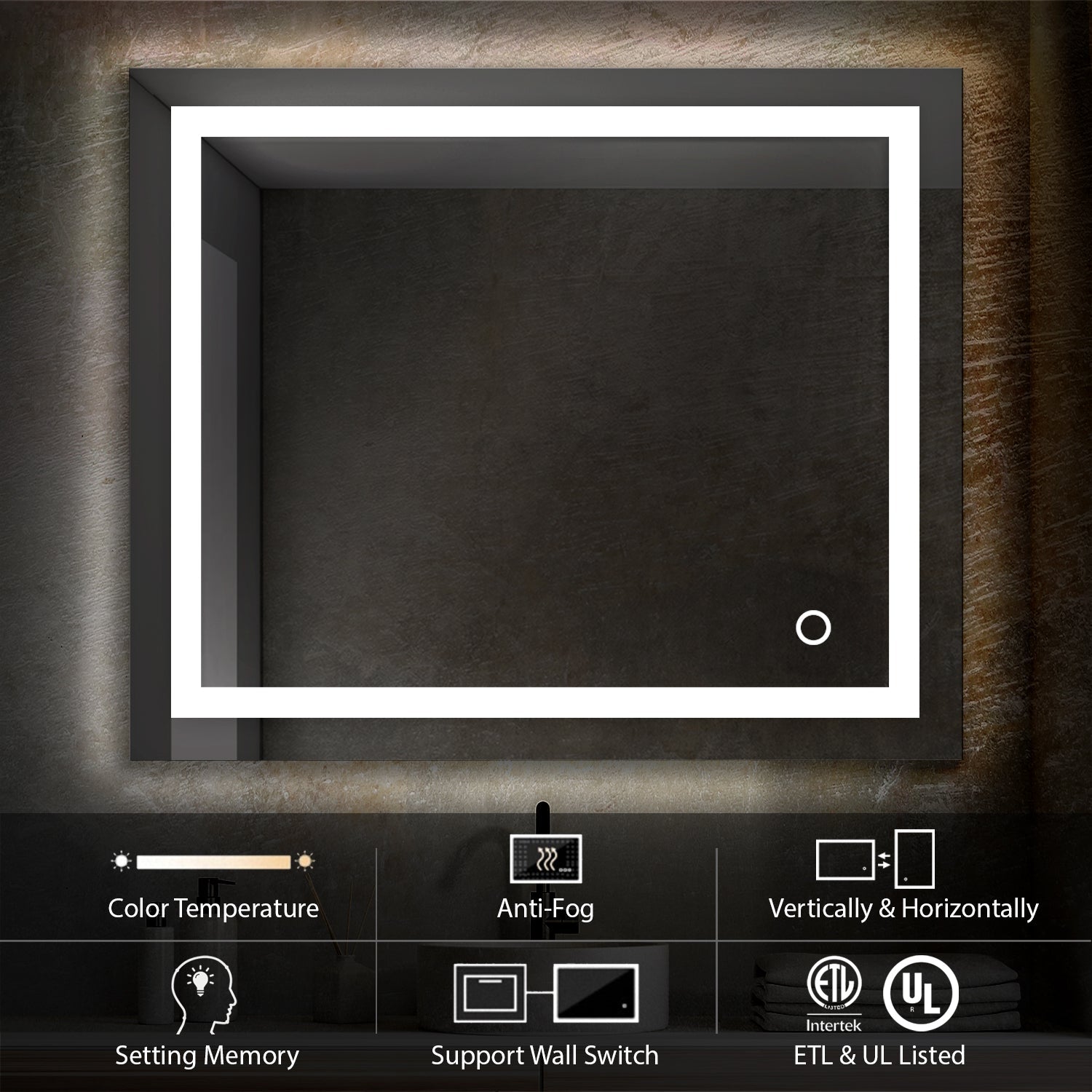 Blossom Lyra 36 x 30 Inch LED Mirror - LED M8 3630 - Backyard Provider