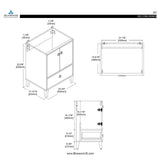 Blossom Lyon 24 Inch Vanity - V8023 24 01 - Backyard Provider