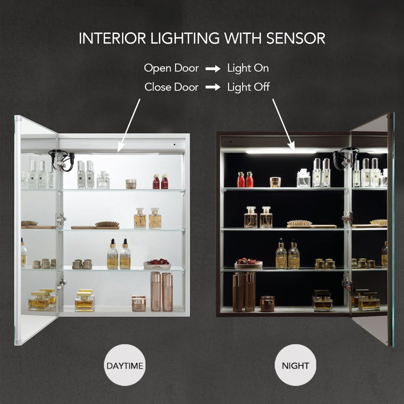 Blossom Pillar – 24 Inches LED Medicine Cabinet - MCL1 2432L - Backyard Provider