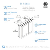 Blossom Vega – 36 Inches LED Medicine Cabinet - MCL4 3632 - Backyard Provider
