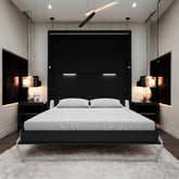 Maxima House Vertical European QUEEN size Murphy bed INVENTO, LED included - IN-14BL - Backyard Provider