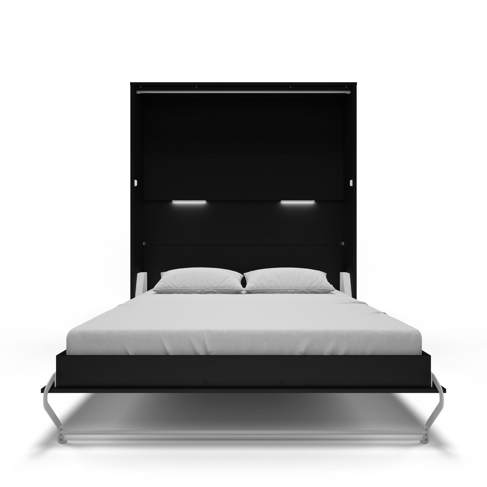 Maxima House Vertical European QUEEN size Murphy bed INVENTO, LED included - IN-14BL - Backyard Provider