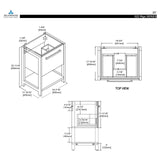Blossom Riga 20 Inch Bathroom Vanity - V8022 20 01 - Backyard Provider
