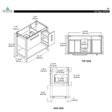 Blossom Riga 36 Inch Bathroom Vanity - V8022 36 01 - Backyard Provider
