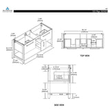 Blossom Riga 60 Inch Bathroom Vanity - V8022 60 01 - Backyard Provider