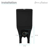 Swiss Madison Calice Two-Piece Elongated Rear Outlet Toilet Dual-Flush 0.8/1.28 gpf in Matte Black - SM-2T120MB - Backyard Provider