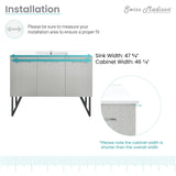 Swiss Madison Annecy 48" Bathroom Vanity in Brushed Grey - SM-BV234 - Backyard Provider