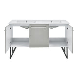 Swiss Madison Annecy 60" Bathroom Vanity in Brushed Grey - SM-BV236 - Backyard Provider
