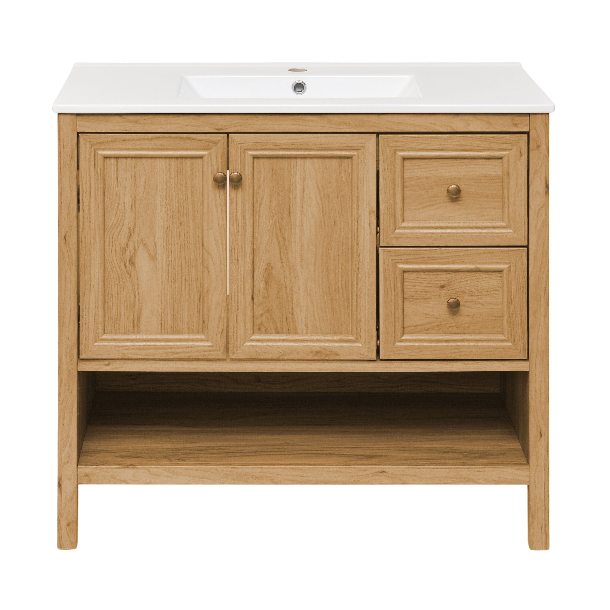 Swiss Madison Château 36" Bathroom Vanity in Natural Oak - SM-BV241 - Backyard Provider