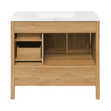 Swiss Madison Château 36" Bathroom Vanity in Natural Oak - SM-BV241 - Backyard Provider