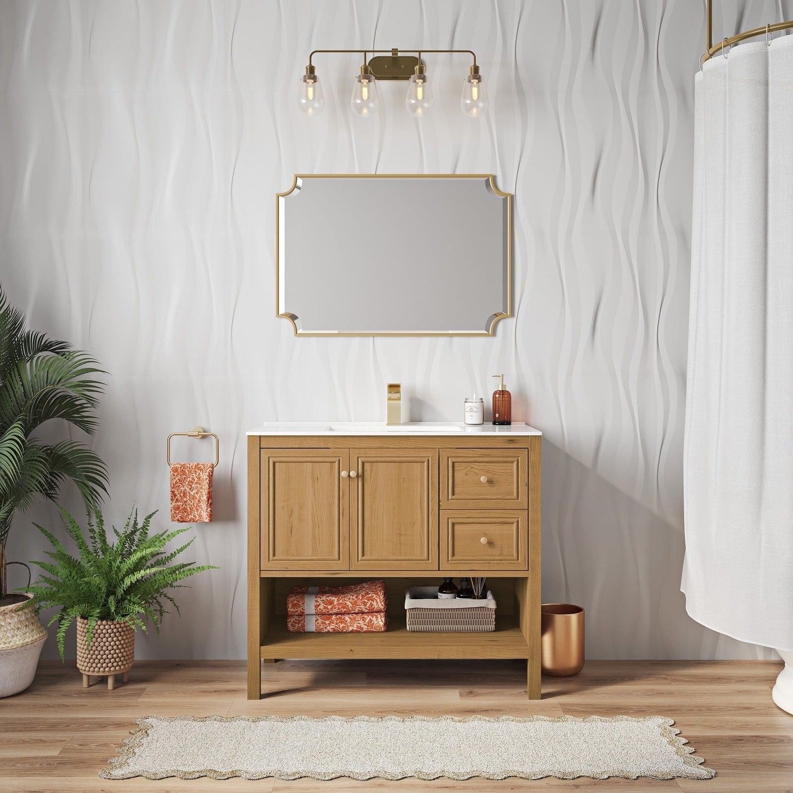 Swiss Madison Château 36" Bathroom Vanity in Natural Oak - SM-BV241 - Backyard Provider