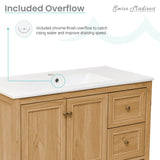 Swiss Madison Château 36" Bathroom Vanity in Natural Oak - SM-BV241 - Backyard Provider