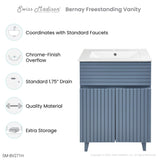 Swiss Madison Bernay 24" Bathroom Vanity in Heather - SM-BV271H - Backyard Provider