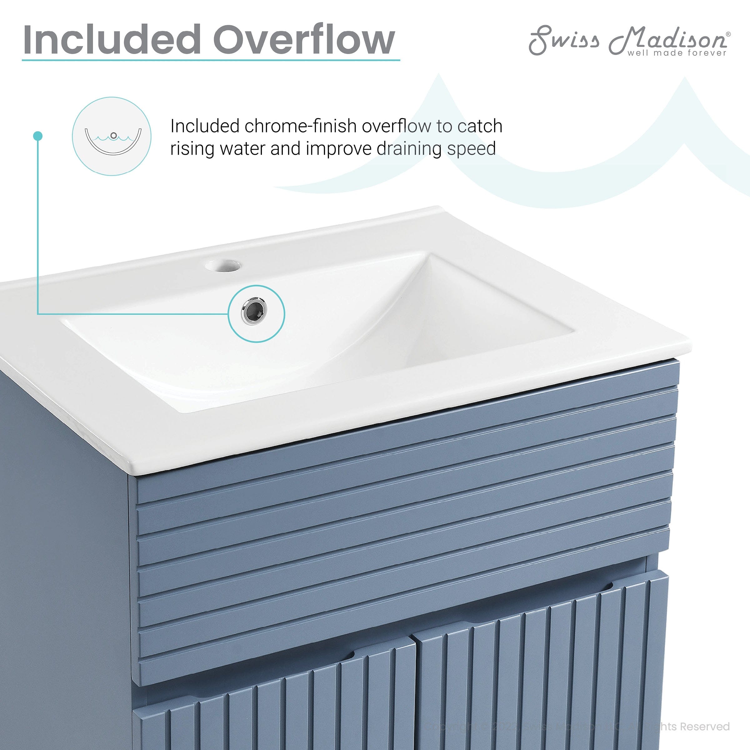 Swiss Madison Bernay 24" Bathroom Vanity in Heather - SM-BV271H - Backyard Provider