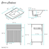 Swiss Madison Bernay 24" Bathroom Vanity in Heather - SM-BV271H - Backyard Provider