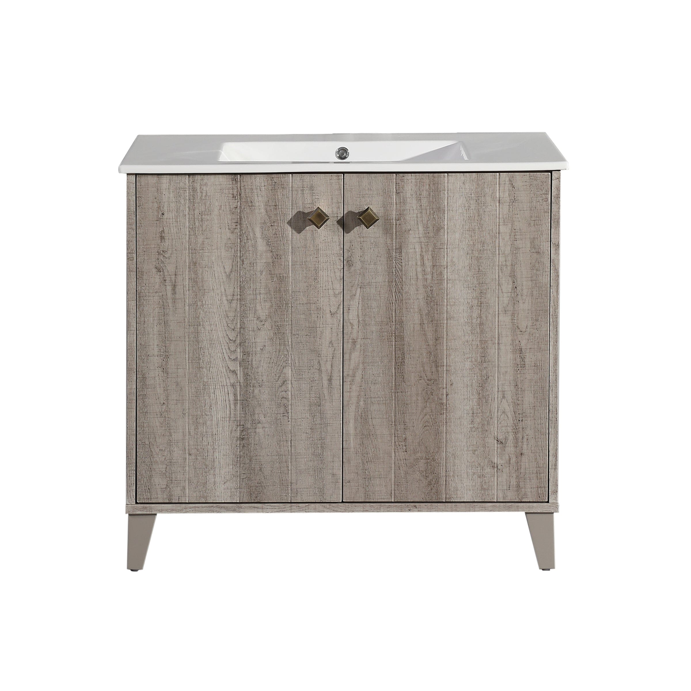 Swiss Madison Eclair 36" Bathroom Vanity in Oak - SM-BV343 - Backyard Provider