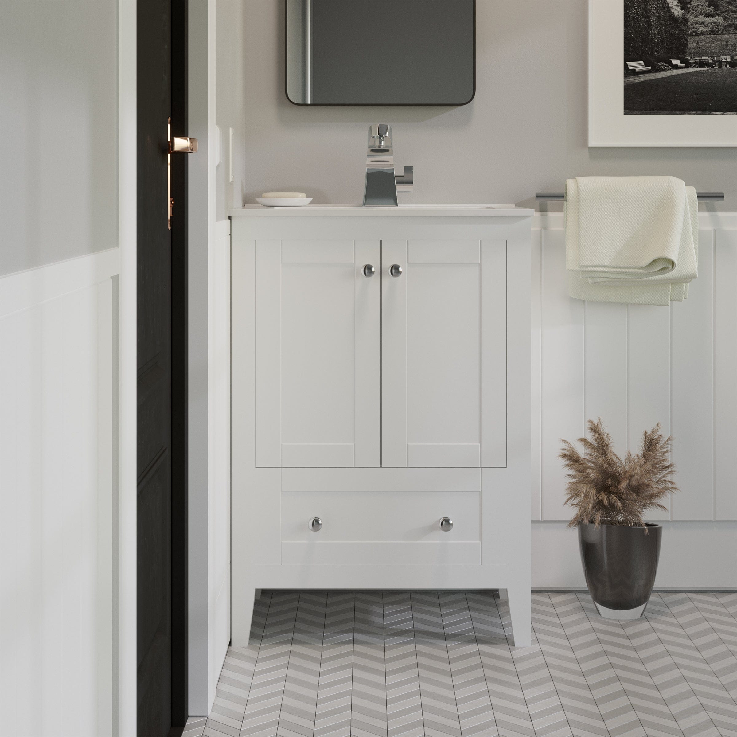 Swiss Madison Cannes 24" Bathroom Vanity in White - SM-BV412 - Backyard Provider