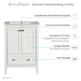 Swiss Madison Cannes 24" Bathroom Vanity in White - SM-BV412 - Backyard Provider