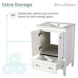Swiss Madison Cannes 24" Bathroom Vanity in White - SM-BV412 - Backyard Provider