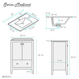 Swiss Madison Cannes 24" Bathroom Vanity in White - SM-BV412 - Backyard Provider