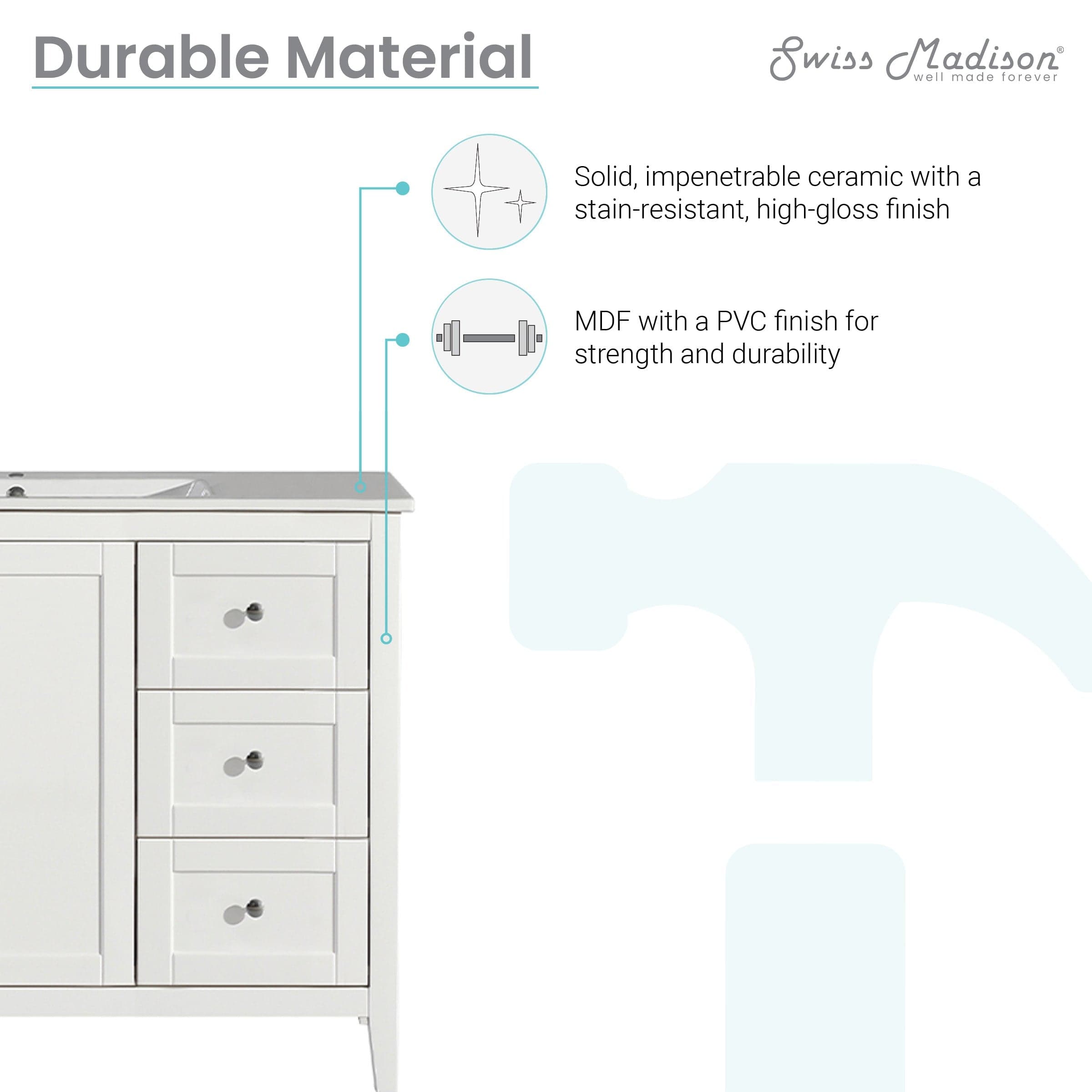 SM-BV414 Cannes 48" Bathroom Vanity in White - SM-BV414 - Backyard Provider