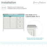 SM-BV414 Cannes 48" Bathroom Vanity in White - SM-BV414 - Backyard Provider