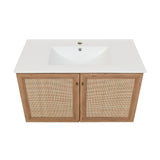 Swiss Madison Classé 36" Wall-Mounted Bathroom Vanity in Oak - SM-BV667 - Backyard Provider