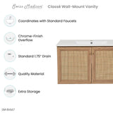 Swiss Madison Classé 36" Wall-Mounted Bathroom Vanity in Oak - SM-BV667 - Backyard Provider