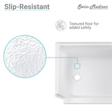 Swiss Madison Aquatique 60" x 32" Left Drain, Shower Base - SM-SB537W - Backyard Provider