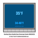 Kings Bottle 36'' Heating Glass 2 Door Built In Beverage Fridge - KBU56M