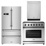 Thor Kitchen Appliance Package - 36 in. Liquid Propane Range, Refrigerator, Dishwasher, AP-LRG3601ULP-2
