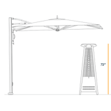 Paragon Outdoor Boost Flame Tower Heater, 72.5”, 42,000 BTU - Backyard Provider