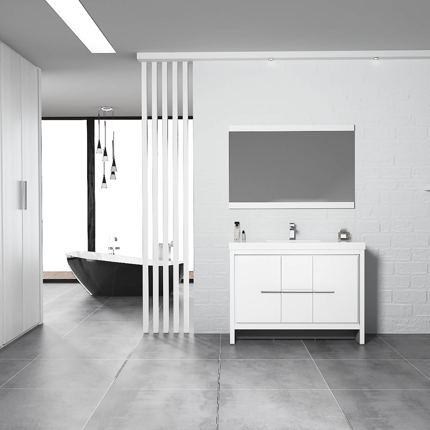 Blossom Milan 48 Inch Bathroom Vanity - V8014 48 01 - Backyard Provider