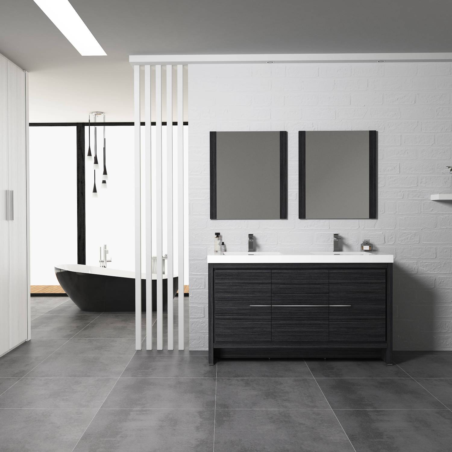 Blossom Milan 60 Inch Bathroom Vanity - V8014 60 01 - Backyard Provider