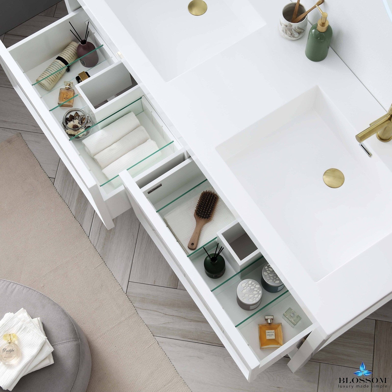 Blossom Vienna 60 Inch Bathroom Vanity - V8021 60 01 - Backyard Provider