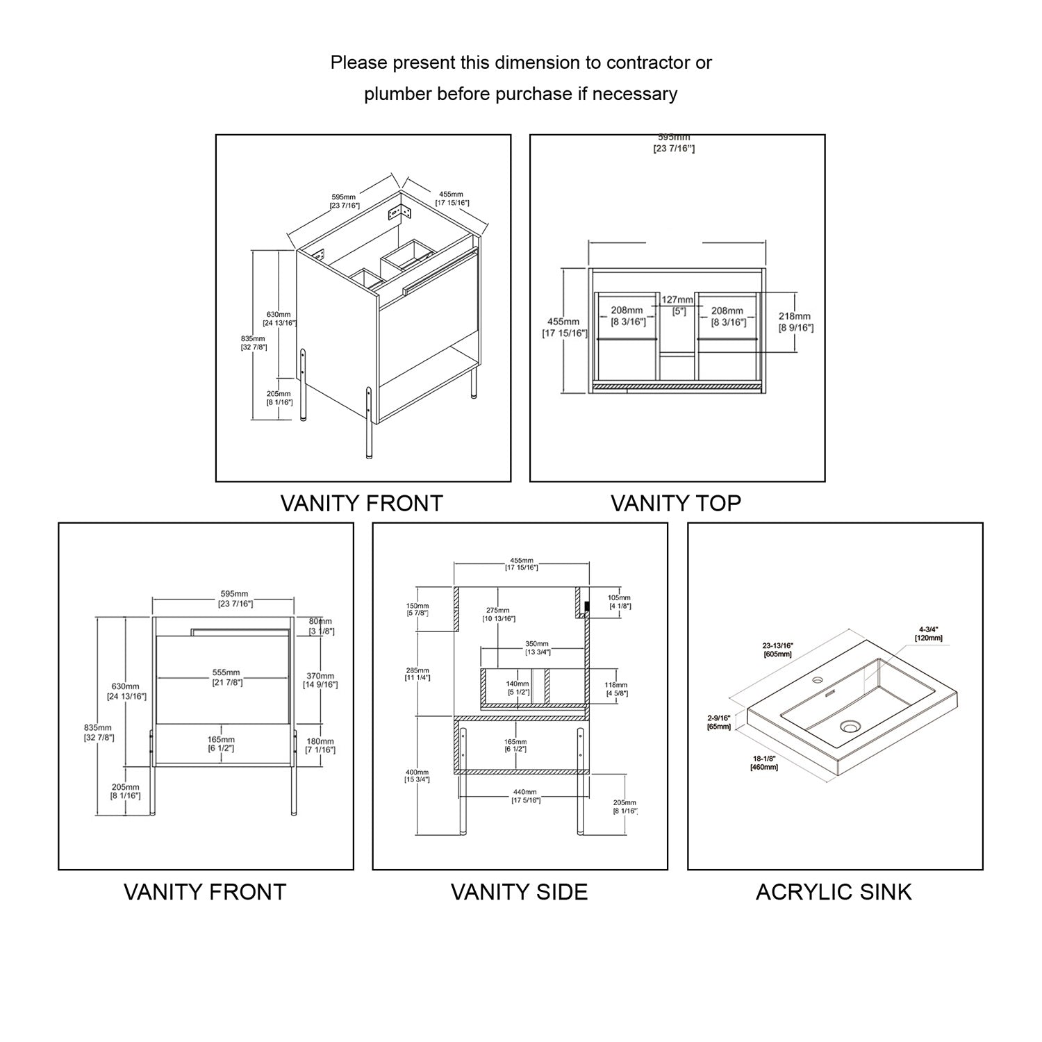 Blossom Turin 24″ Bathroom Vanity - V8031 24 01 - Backyard Provider
