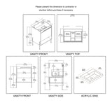 Blossom Turin 24″ Bathroom Vanity - V8031 24 01 - Backyard Provider