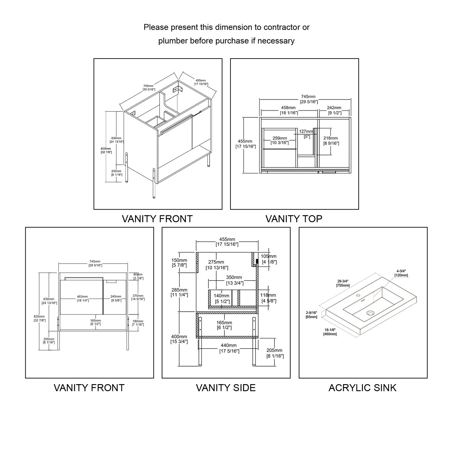 Blossom Turin 30″ Bathroom Vanity - V8031 30 01 - Backyard Provider